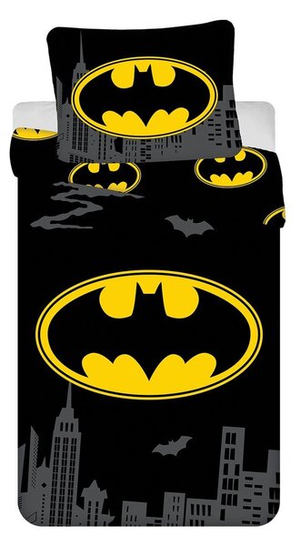 Enojna bombažna otroška posteljnina 140x200 cm Batman "The Emblem" – Jerry Fabrics