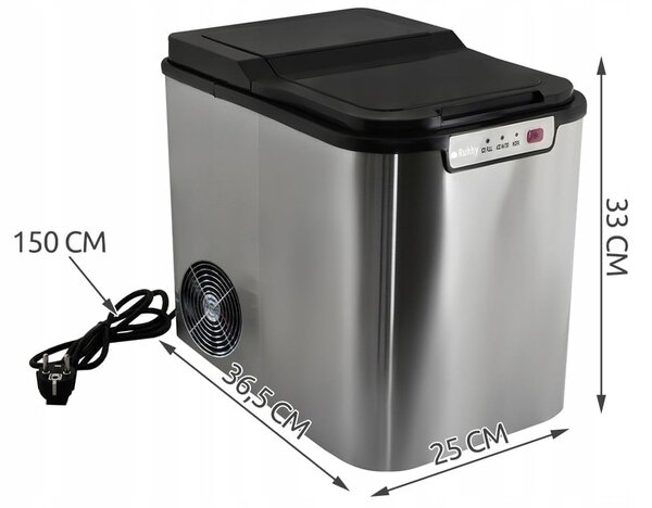 120W inox barski aparat za izdelavo ledenih kock 2,2l ledomat