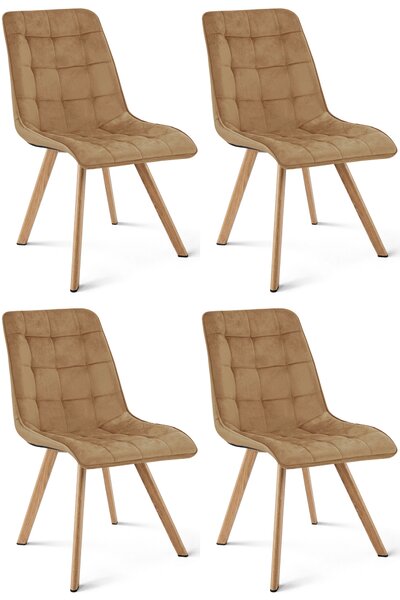 Jedilni stol CIEZA VELVET, rjava