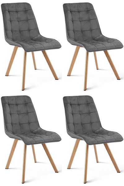 Jedilni stol CIEZA VELVET, temno siva