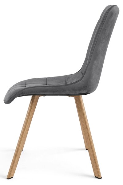 Jedilni stol CIEZA VELVET, temno siva