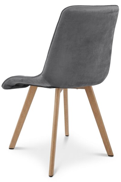 Jedilni stol CIEZA VELVET, temno siva