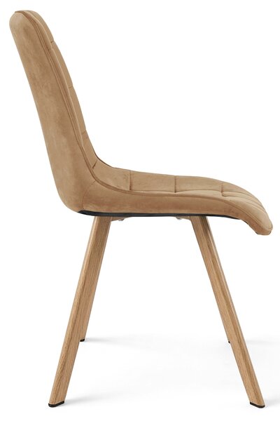 Jedilni stol CIEZA VELVET, rjava