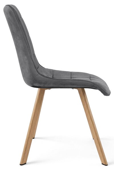 Jedilni stol CIEZA VELVET, temno siva