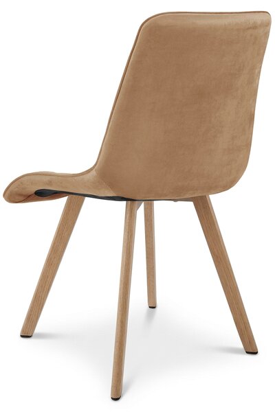Jedilni stol CIEZA VELVET, rjava