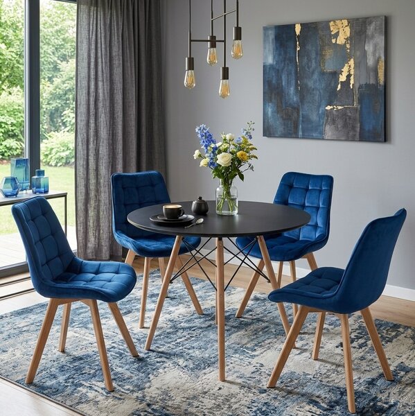 Jedilni stol SORIA VELVET, moder
