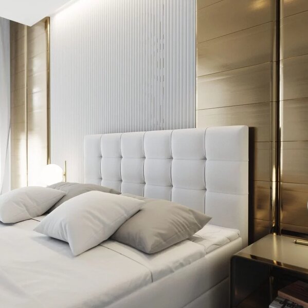 Oblazinjena postelja boxspring GLORIEN 140x200 cm vijolična Vzmetnica: Vzmetnica Bonell