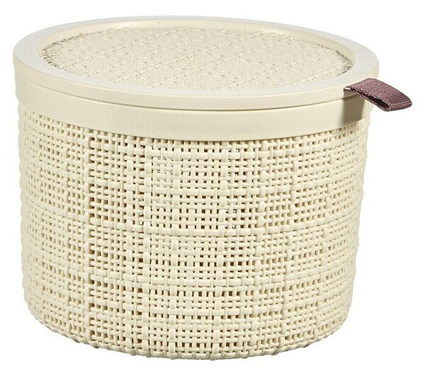 Curver Zaboj za shranjevanje Jute (Ø x V: 17,1 x 12,6 cm, Krem)
