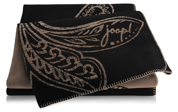 DEKORATIVNA ODEJA JOOP! PAISLEY 150/200 cm črna, svetlo rjava