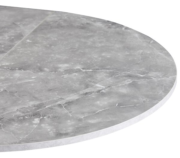 KONDELA Jedilna zložljiva miza, beton/črna, 100x100-140x75 cm, ABERO TIP 1