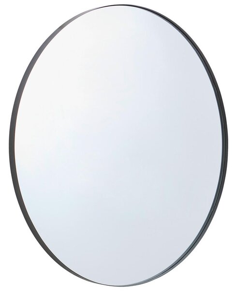 STENSKO OGLEDALO, 120/120/3 cm kovina, steklo, leseni material