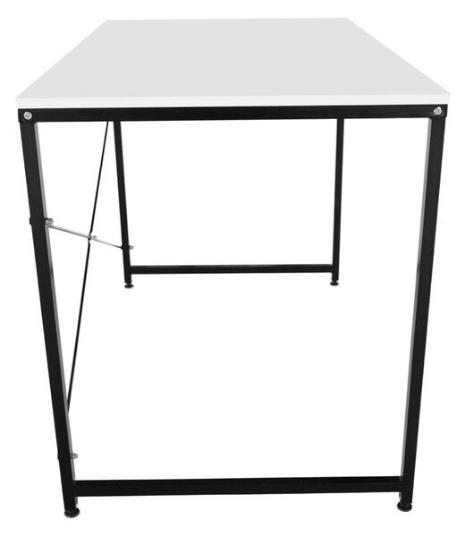 KONDELA Pisalna miza, bela/črna, 120x60 cm, MELLORA