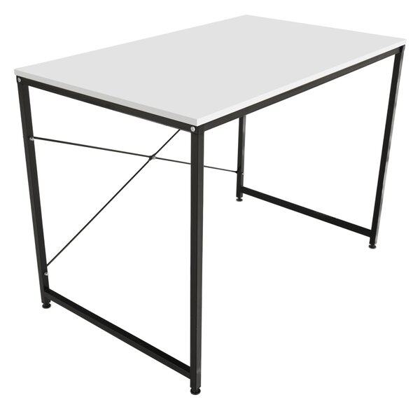 KONDELA Pisalna miza, bela/črna, 120x60 cm, MELLORA