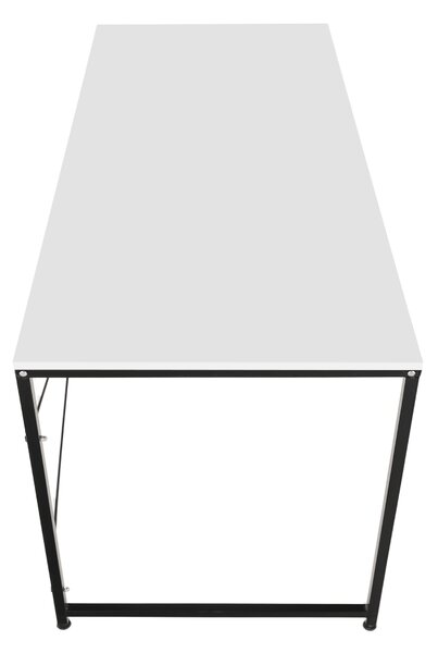 KONDELA Pisalna miza, bela/črna, 120x60 cm, MELLORA