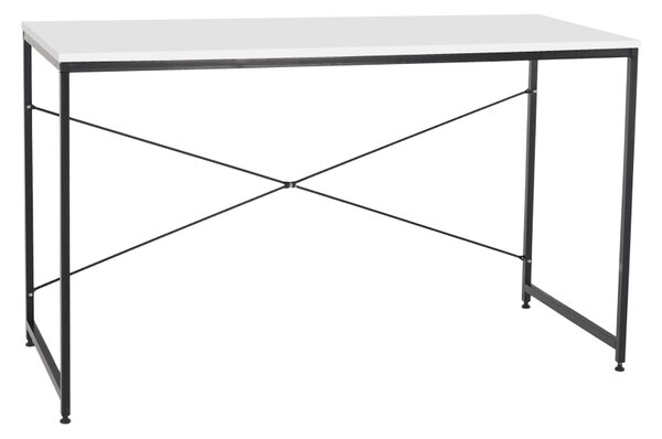 KONDELA Pisalna miza, bela/črna, 120x60 cm, MELLORA