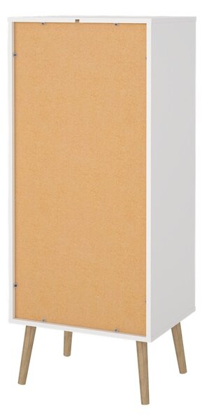 Bela visoka komoda 50x120 cm Bodo – Tvilum