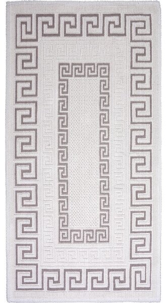 Sivo-bež bombažna preproga Vitaus Versace, 80 x 200 cm