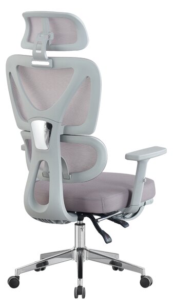 KONDELA Pisarniški stol, siva/krom, DEMOS