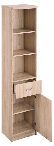 KONDELA Odprt regal 1D1S, hrast sonoma, univerzalno, TOPTY TIP 33