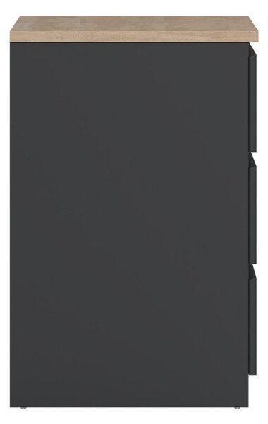 Temno siva komoda 154x76x50 cm Naia – Tvilum