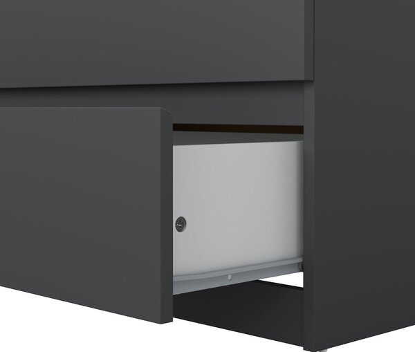 Temno siva komoda 154x76x50 cm Naia – Tvilum