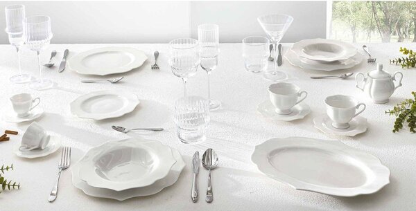 Bele skodelice v kompletu 2 ks iz porcelana new bone china 170 ml Queen – Brandani