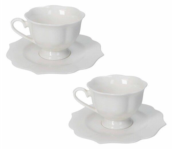 Bele skodelice v kompletu 2 ks iz porcelana new bone china 170 ml Queen – Brandani