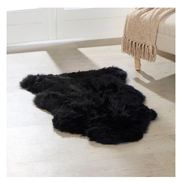 Črna ovčja koža Native Natural Sheep, 60 x 120 cm