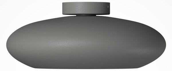 Maytoni LED-stropna svetilka Aros, temno siva, premer 40 cm, kovina, 3.000 K, Siva, Dnevna soba / jedilnica, Aluminij