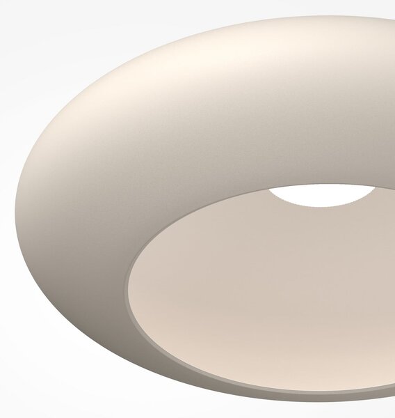 Maytoni LED-stropna svetilka Aros, bela, premer 40 cm, kovina, 3.000 K, Bela, Dnevna soba / jedilnica, Aluminij