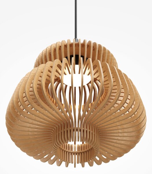 Maytoni LED-visoka svetilka Namiki, premer 35 cm, les, CCT, 14 W, Les, Dnevna soba / jedilnica, Les, Sodobni
