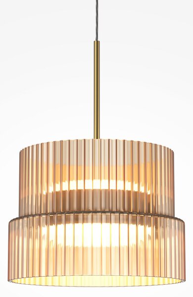 Maytoni LED-visoka svetilka SCALA, rjava/bronasta, premer 15 cm, steklo, z možnostjo, zatemnjen, Rjava / rjasta, Dnevna soba / jedilnica, Steklo, Sodobni