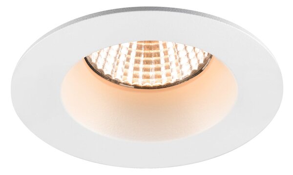 SLV LED vgradni reflektor New Tria, okrogel, bel, IP65, 2.700 K, 38°, zatemnjen, Bela, Kopalnica, Aluminij, Vgradne svetilke okrogle