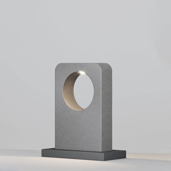 Maytoni LED-ulična svetilka BETONE, višina 49 cm, siva, cementna, IP65, Siva, Beton, Sodobni