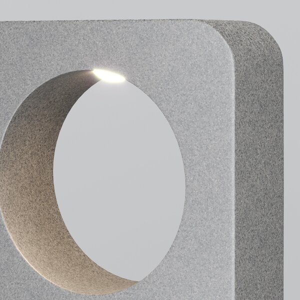 Maytoni LED-ulična svetilka BETONE, višina 74 cm, siva, cementna, IP65, Siva, Beton, Sodobni