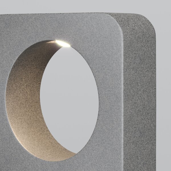 Maytoni LED-ulična svetilka BETONE, višina 49 cm, siva, cementna, IP65, Siva, Beton, Sodobni