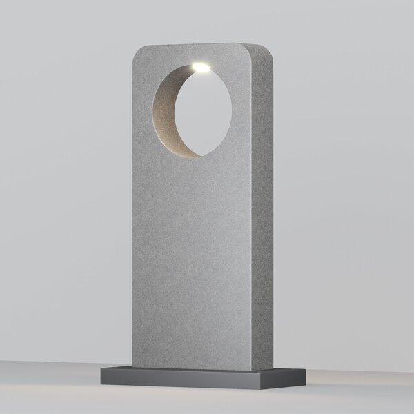 Maytoni LED-ulična svetilka BETONE, višina 74 cm, siva, cementna, IP65, Siva, Beton, Sodobni