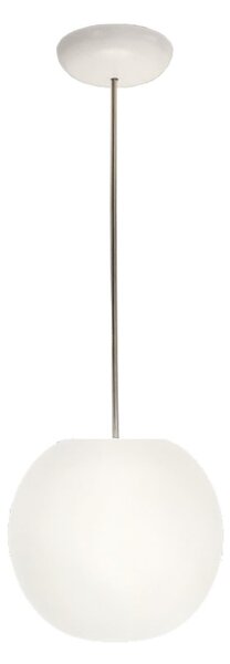Casablanca viseča svetilka Acai, bela, steklo, Ø 21 cm, E27, zatemnjen, Bela, Dnevna soba / jedilnica, Steklo