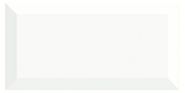 Stenska ploščica Metro (10 x 20 cm, Bele barve, Sijaj)