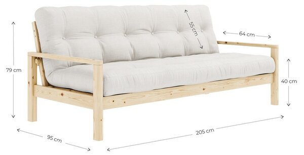 Rožnata raztegljiva sedežna garnitura 205 cm Knob – Karup Design