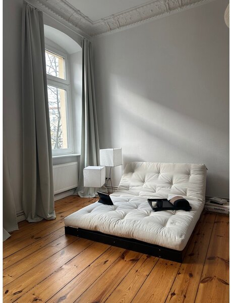 Gorčično rumena raztegljiva sedežna garnitura 140 cm Roots Black Night – Karup Design