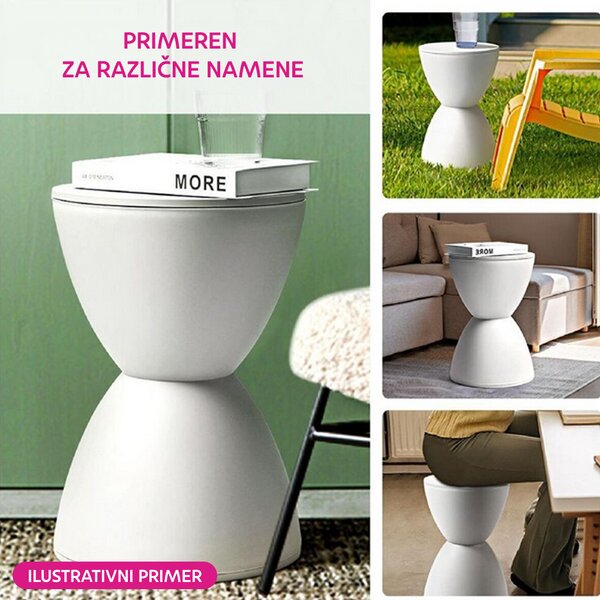 KONDELA Tabure, zelena, plastika, ABRAM