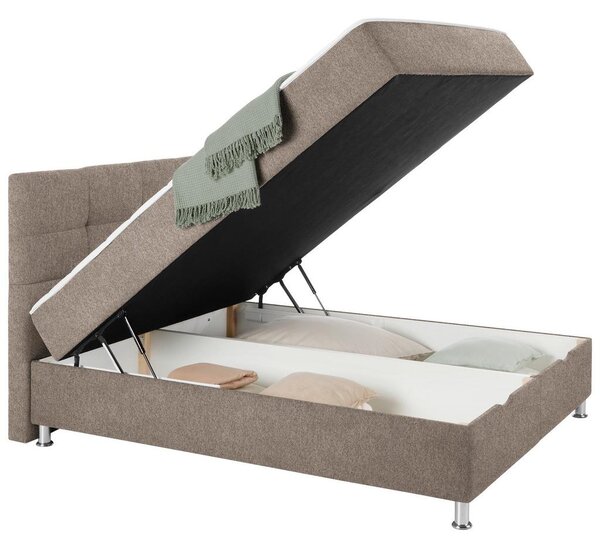 Mömax Postelja Boxspring Oviedo, Barva Kapučina,160x200