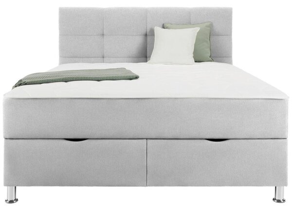 Mömax Postelja Boxspring Oviedo, Svetlo Siva, 160x200