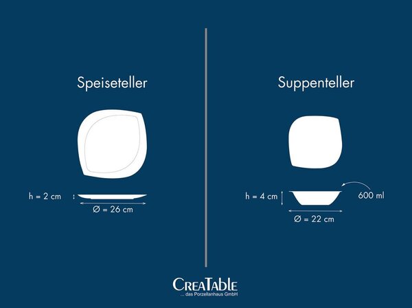 Creatable Jedilni Servis Melbourne Creme, 12-Delni