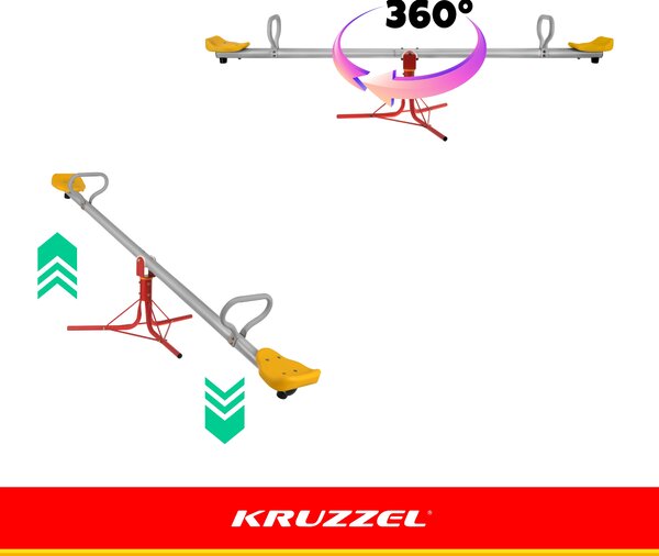 2V1 zunanja vrtna gugalnica za dva 360°