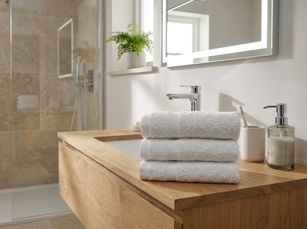 Brisača PURELLO MINI 30x30 cm bela, 100% bombaž