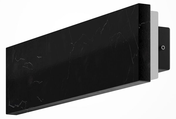 Maytoni LED-stenna svetilka BASIC TEXTURE, črna, širina 30 cm, marmor, CCT, Črna, Dnevna soba / jedilnica, Marmor, Sodobni