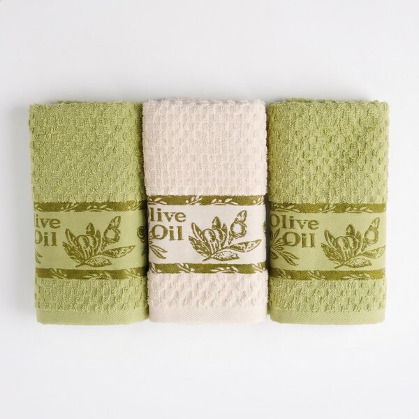Frotirne kuhinjske krpe Olive Oil set 3 kos