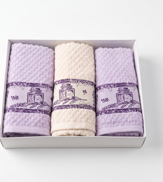 Frotirne kuhinjske krpe Lavender set 3 kos